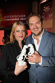 Carolin Petersen - beste Schauspielerin in der Kategorie "Serien und Reihen", Charly Huübner, bester Schauspieler in der Kategorie "Serien und Reihen" (©Foto: MartiN Schmitz)